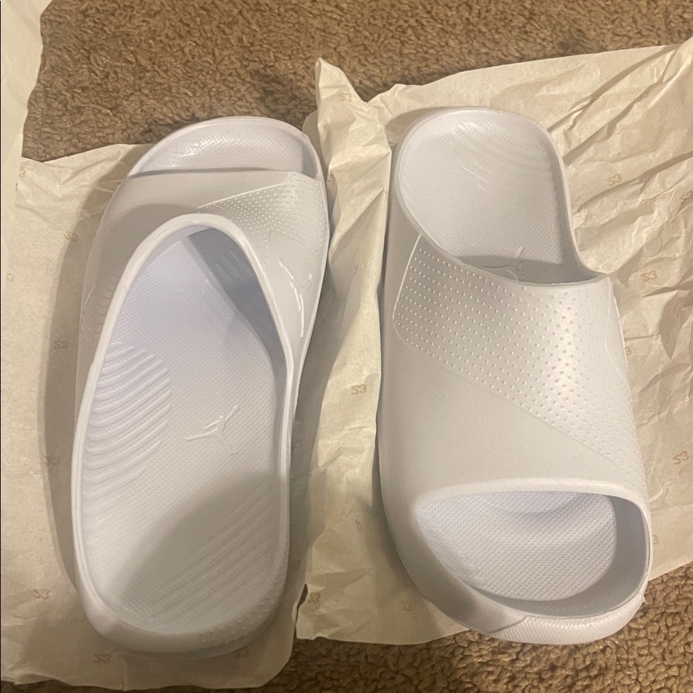 Jordan Pure White Slide Sandals